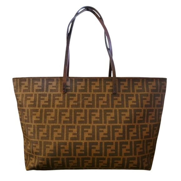 Fendi Zucca FF Tote Shoulder Bag Brown - Picture 2 of 16